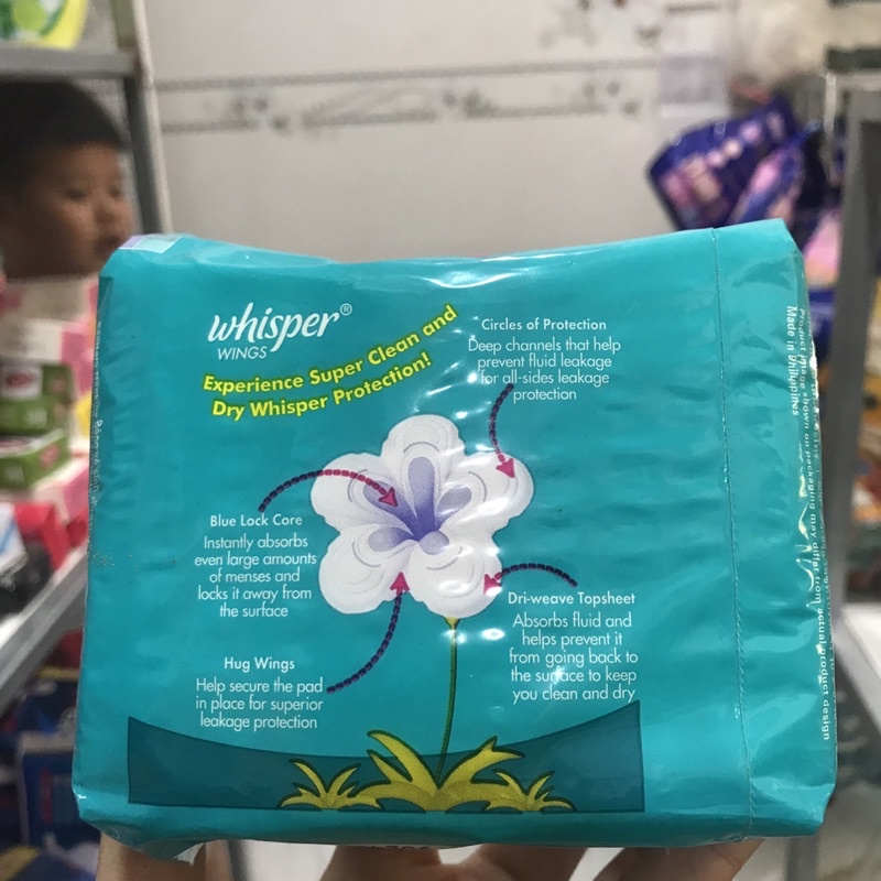 Băng vệ sinh Whisper siêu bảo vệ có cánh 10 miếng