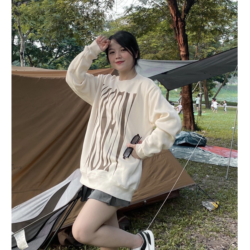 Áo sweater WISEN COLUMN áo nỉ dài tay unisex form rộng
