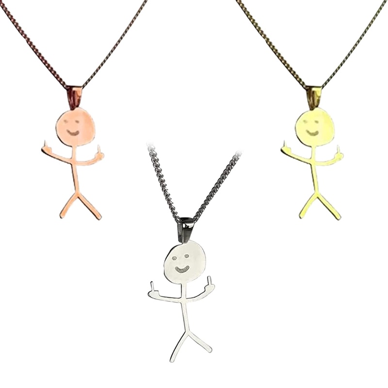Vòng Cổ Choker Bằng Thép Không Gỉ Mặt Nhân Vật Trong Biệt Thự Graffiti Vui Nhộn