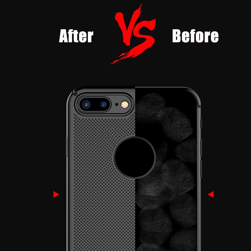 Ốp điện thoại PC cứng siêu mỏng có lỗ thoát nhiệt thích hợp cho iPhone XS Max XR X 8 7 6 6s Plus 5 5S SE
