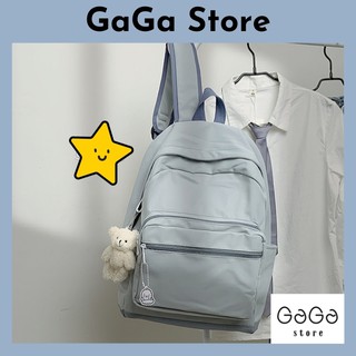Balo basic, balo trơn dây kéo viền màu