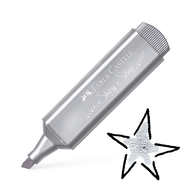 Bút Dạ Quang Metallic Textliner 46 - Faber-Castell 154661 - Shiny Silver