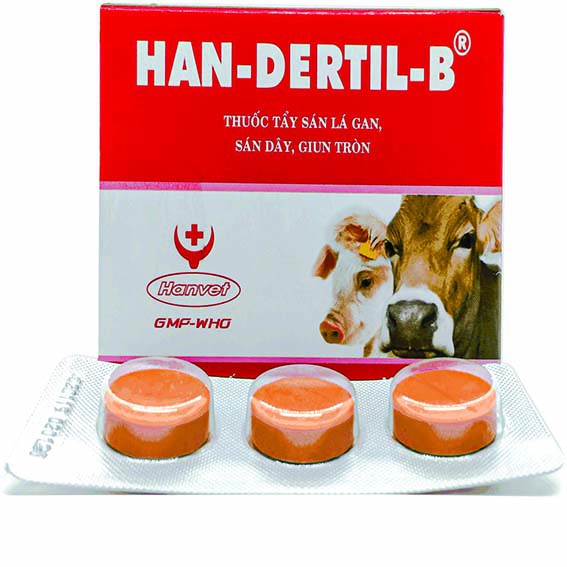 Hanvet Han Dertil B 1 viên dùng tốt cho trâu, bò, dê, heo