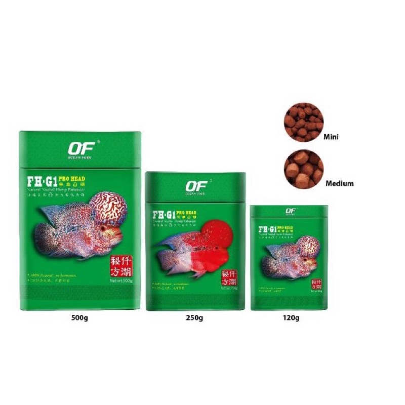 OF OCEAN FREE FH-G1 PRO HEAD - Thức Ăn Trợ Cá La Hán Lên Đầu Đẹp
