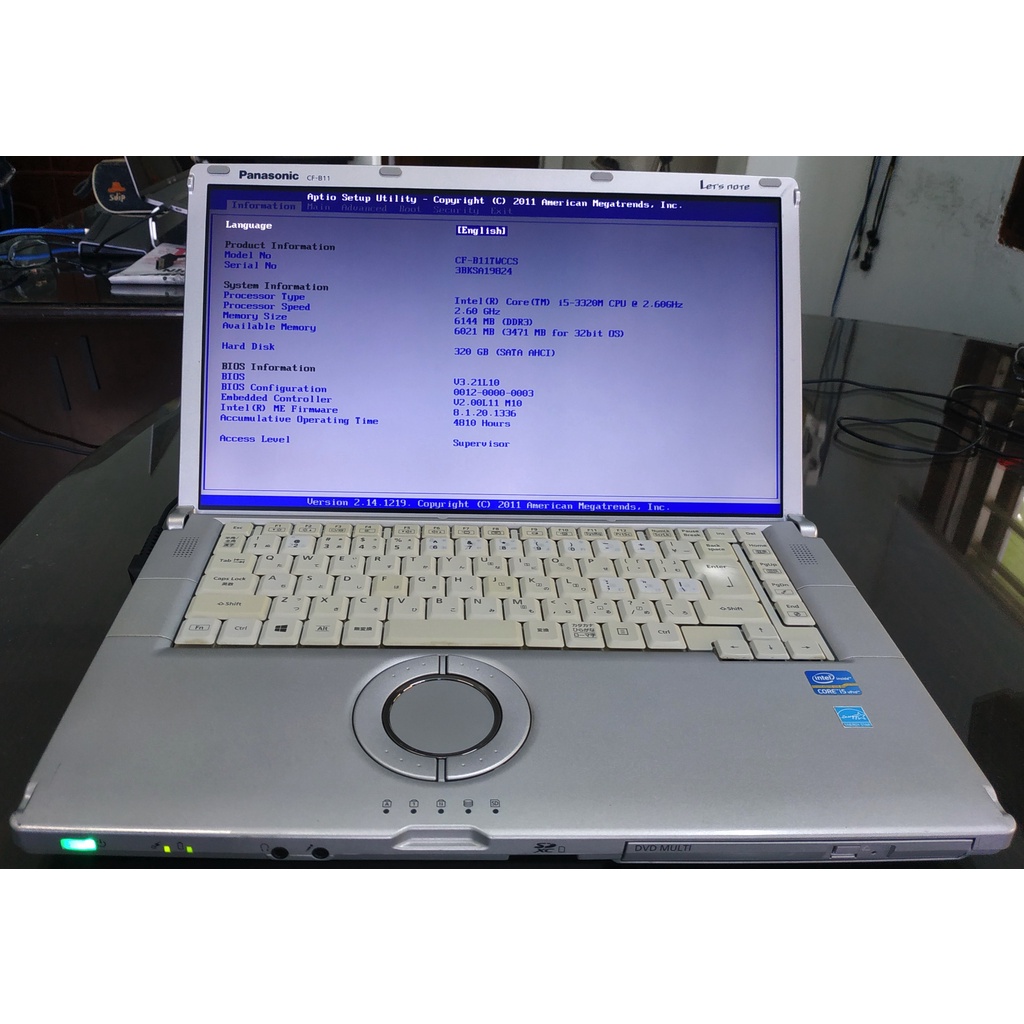 Laptop Panasonic nội địa Nhật CF-B11 i5-3320M, RAM 8GB, SSD 120GB