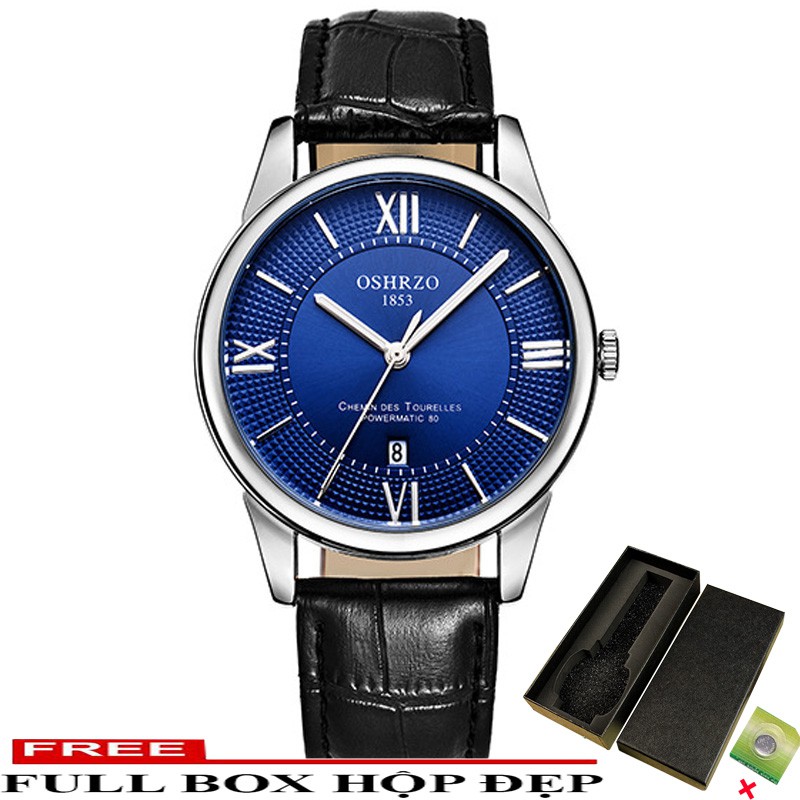 [Mã FAMAYFA2 giảm 10K đơn 50K] (TRỢ GIÁ KHỦNG) Đồng Hồ Nam OSHRZO KOREA Doanh Nhân Dây Da Cao Cấp_ FULL BOX