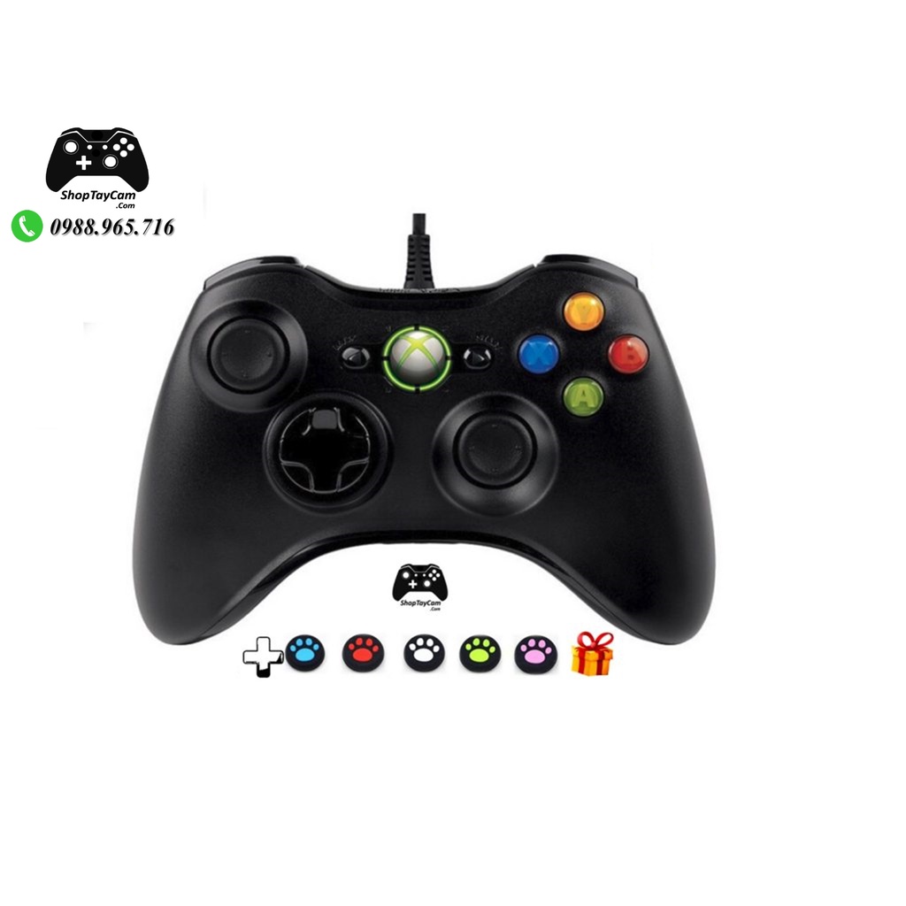 Tay Cầm Xbox 360 Controller Có Dây Tối Ưu FO4, PC, Laptop Có Rung Fullbox | HÀNG MỚI VỀ