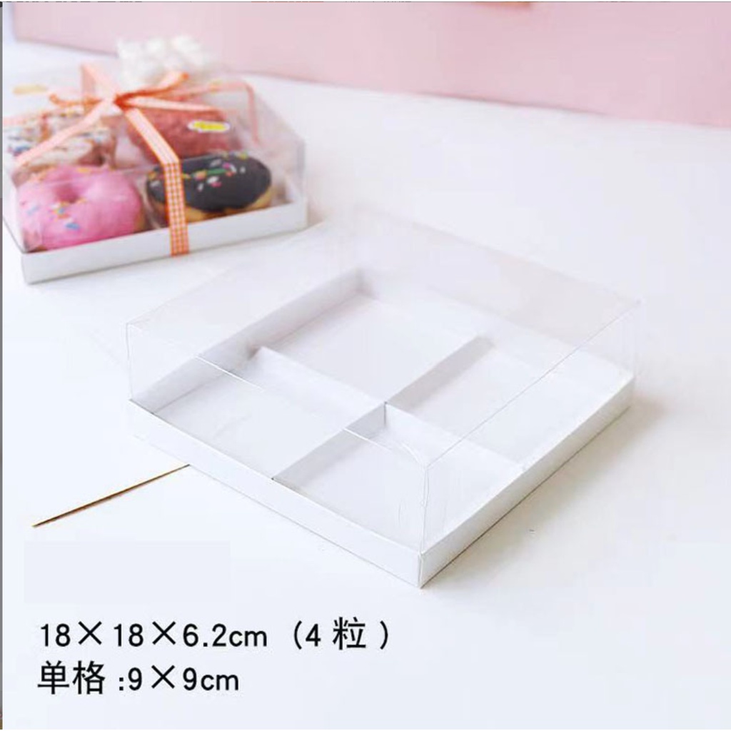 10 cái hộp mica trong 4 ngăn hoặc 6 ngăn dùng đựng bánh tart, bánh trung thu các loại