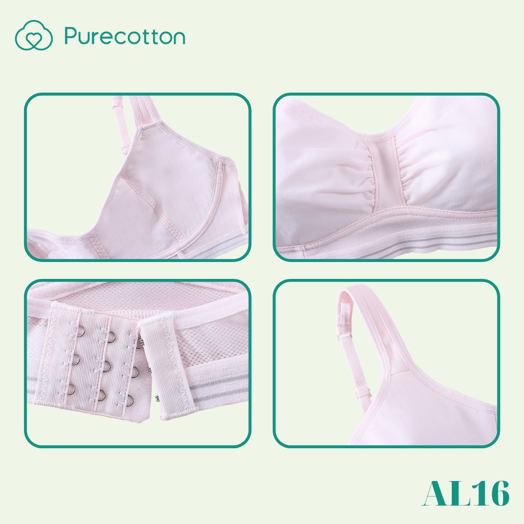 Áo lót học sinh Purecotton cho bé gái chất liệu cotton cao cấp kiểu dáng cài khuy không đệm PC015 | BigBuy360 - bigbuy360.vn