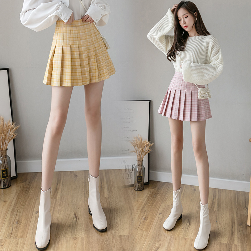 ( HÀNG CÓ SẴN ) Váy xếp ly lưng cao ( Có lót quần )