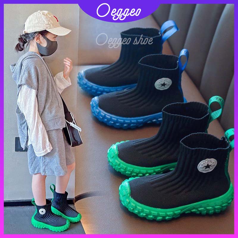 Oeteo Giày Bốt Vải Dệt Cổ Thấp Thời Trang Cho Bé