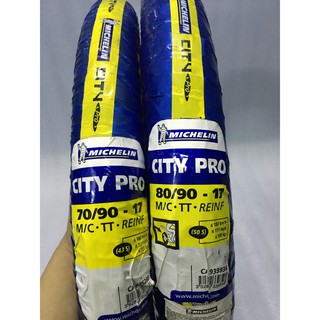 Cặp vỏ Michelin City Pro 70/90-17TT và 80/90-17TT