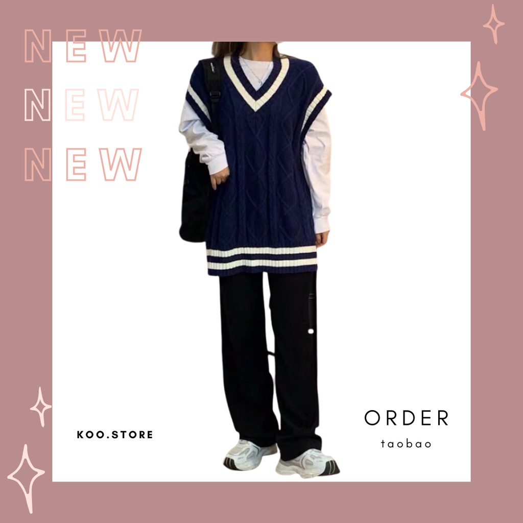 [ORDER] [CHÍNH HÃNG] Gile xanh hải quân, trắng dệt len phụ nữ Hàn Quốc