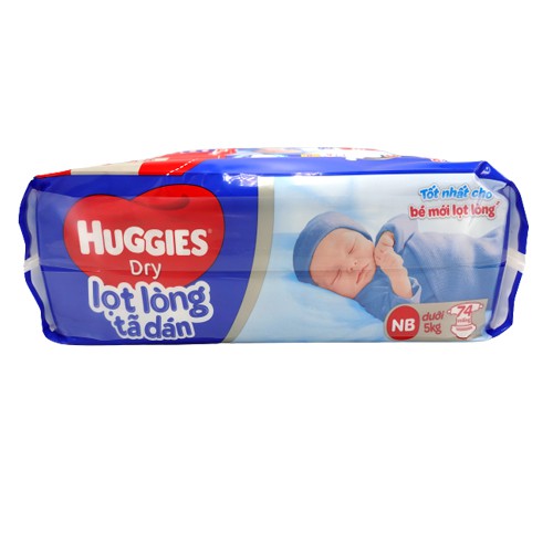 TÃ DÁN SƠ SINH Huggies Newborn  NB 74 miếng ( dưới 5kg) - Được tặng thêm 8 miếng _ HSD luôn mới