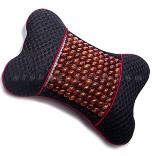 Gối kê cổ gc06 hạt đen chất liệu nỉ + bông có hạt đen - 3514