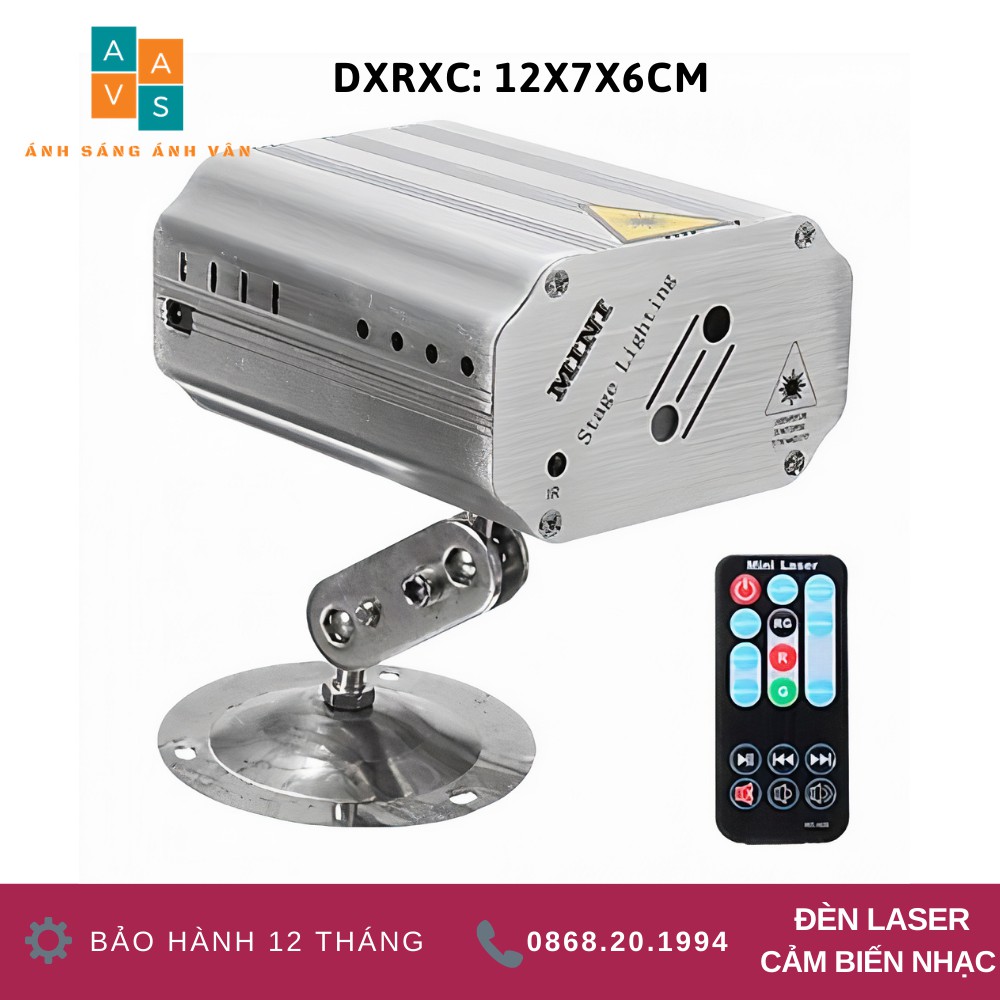 Đèn Laser Hoa mini cảm biến theo nhạc | Có remote điều khiển từ xa| Đèn Laser Sân khấu| Vũ trường| Bay phòng| Karaoke