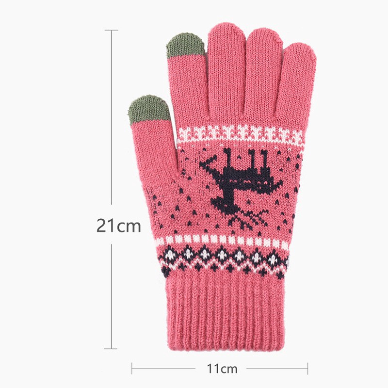 Găng tay dệt kim lót nhung có thể dùng màn hình cảm ứng