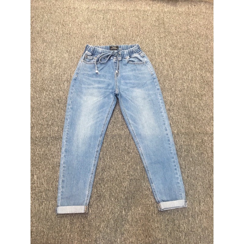 QUẦN JEANS BAGGY LƯNG THUN XUẤT KHẨU