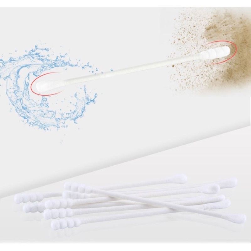 Hộp 400 Que Bông Tăm Tự Nhiên Thân Giấy Misuta Cho Bé Sơ Sinh