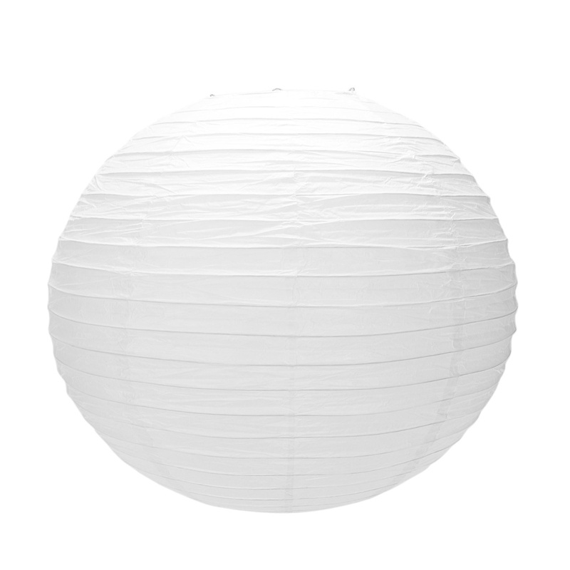 Set 2 lồng đèn giấy màu trắng kem 40cm và 50cm phong cách Trung Hoa