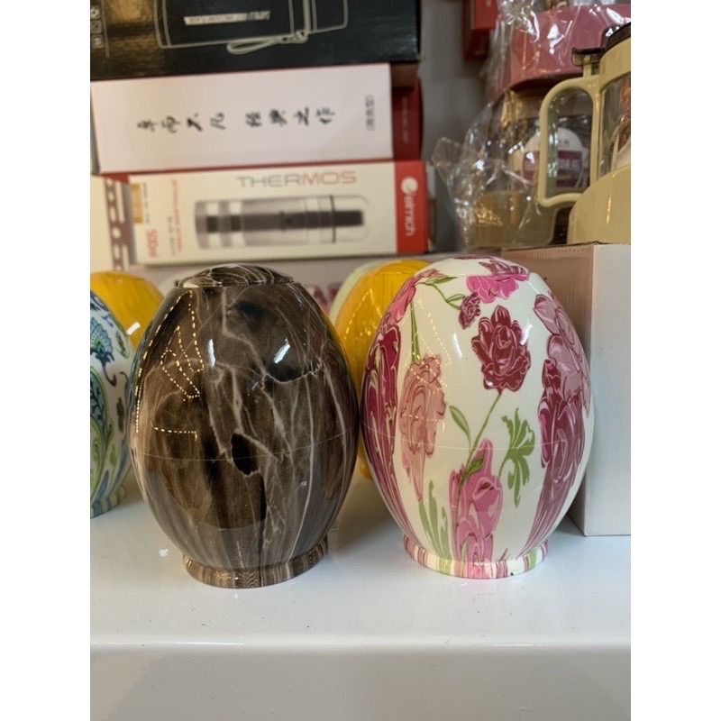 Hộp Tăm Hình Trứng Hoạ Tiết Bắt Mắt