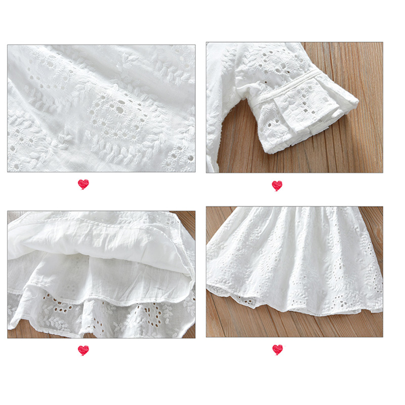 Đầm Công Chúa Dự Tiệc Màu Trắng Cho Bé Gái