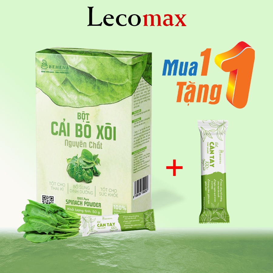 Bột cải bó xôi kale behena nguyên chất sấy lạnh ăn dặm Lecomax LMB08