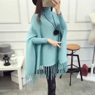 [hàng oder 10-15 ngày về] áo len giả khăn (có sẵn màu xanh, đen)