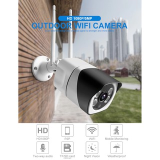 Camera Wifi Ngoài trời Yoosee 9104A 2 Râu thực FullHD 1080P 2Mpx 2 LED trợ sáng đàm thoại 2 chiều (Trắng)