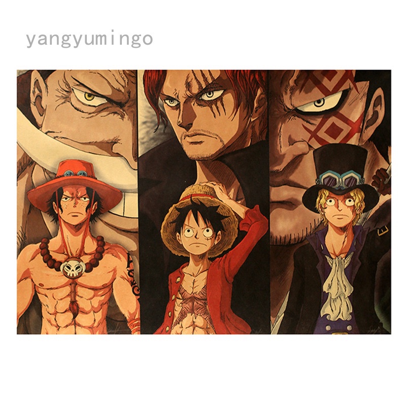 Poster phim hoạt hình Naruto phong cách vintage