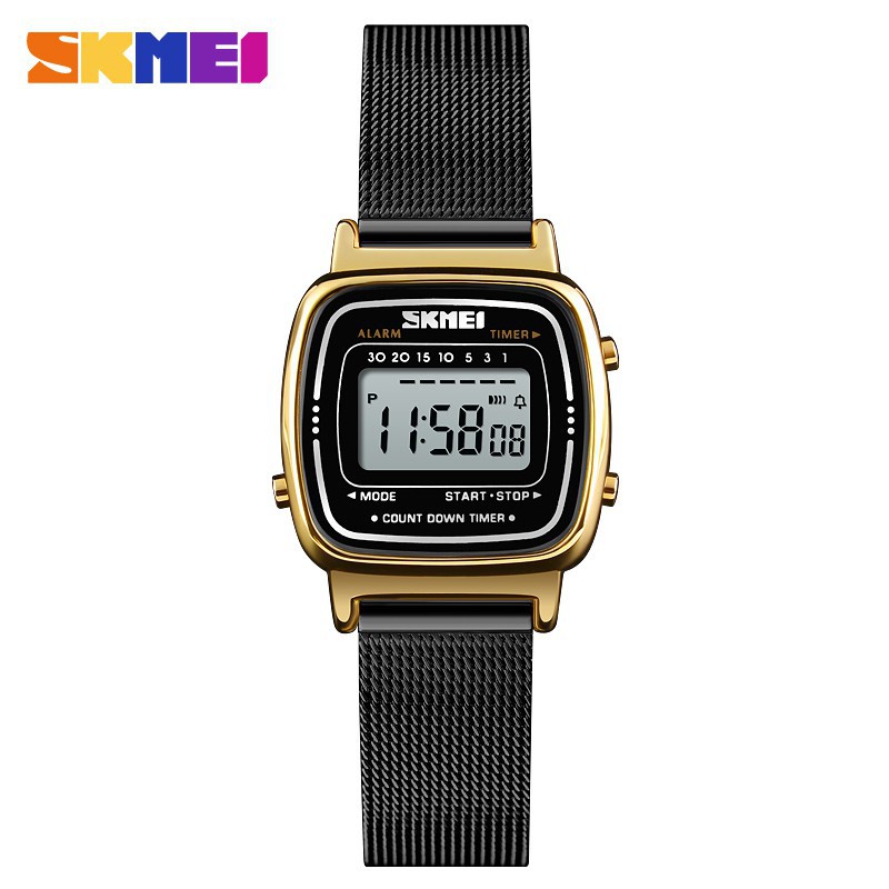 SKMEI 1252 ladies simple digital waterproof stainless steel watch