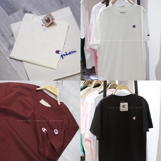 The american box áo thun champion mini c logo thêu tagless authentic