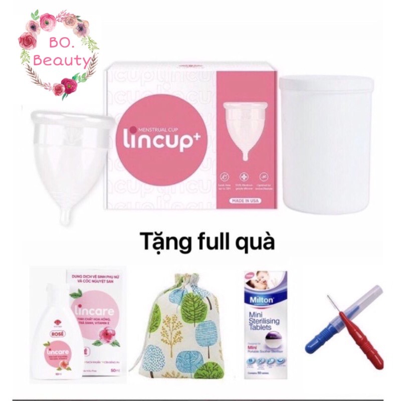 FULL QUÀ tặng khi mua cốc nguyệt san LINCUP hàng nhập khẩu từ Mỹ