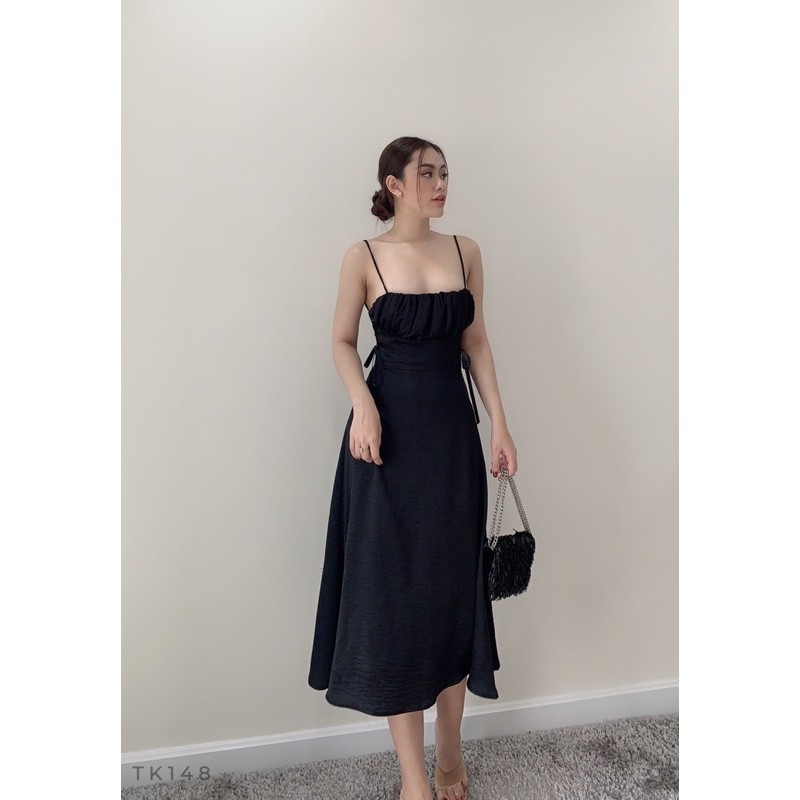 [Mã WASTMAY giảm 15% tối đa 30K đơn 150K] Đầm dự tiệc 2 dây xoè đan hông | BigBuy360 - bigbuy360.vn