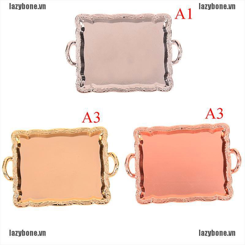 Khay Kim Loại Mini Tỉ Lệ 1: 12 Trang Trí Nhà Búp Bê