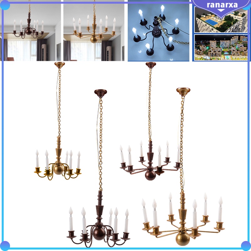 Đèn Chùm Gắn Trần Nhà Phong Cách Vintage Châu Âu