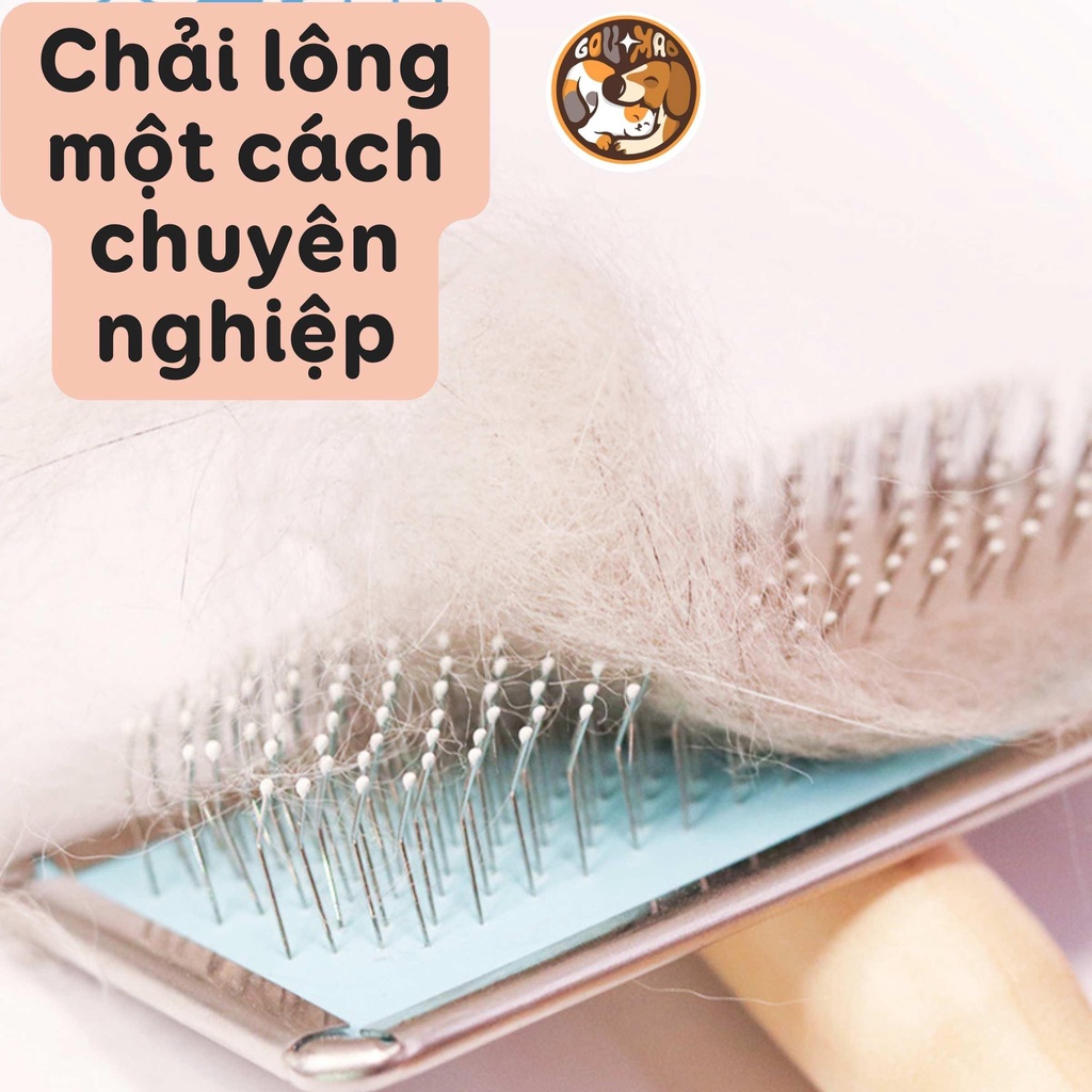 [Chính hãng] Lược Grooming Cao Cấp Elite,  gỡ lông rối đánh tơi lông chó mèo - GOUMAO PET