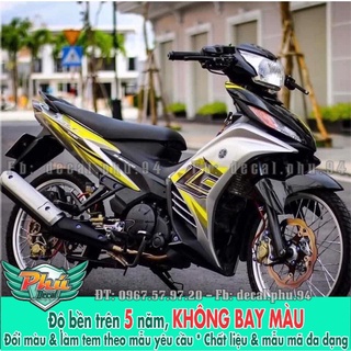 Tem rời exciter 135 lc vàng bạc đen -1