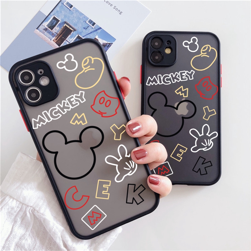 Ốp iphone - Ốp lưng viền nhám mickey line 6/6splus/7/8/7plus/8plus/x/xs/xs max/11/11promax - Awifi Case V3-11