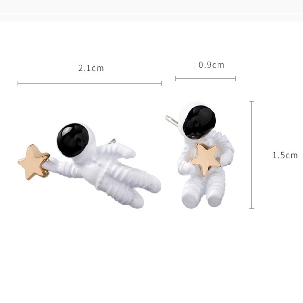 Khuyên Tai Hình Phi Hành Gia Vũ Trụ Dễ Thương Sáng Tạo Cho Nữ