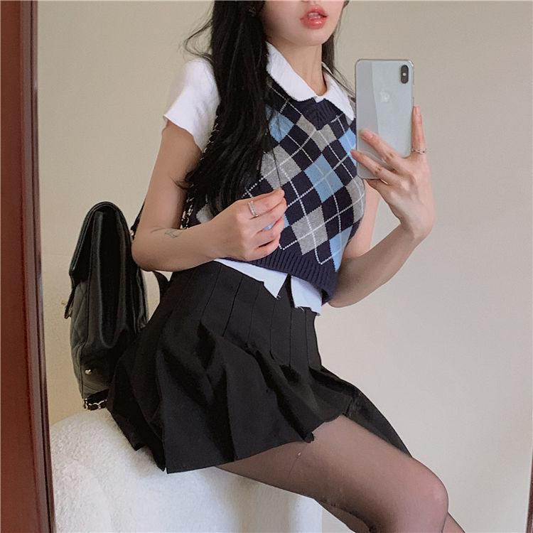 Áo Dệt Kim Sát Nách Thời Trang Mùa Hè Cho Học Sinh