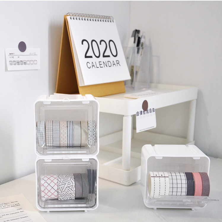 Hộp Đựng Băng Keo Mini Trong Suốt Để Bàn Tiện Dụng