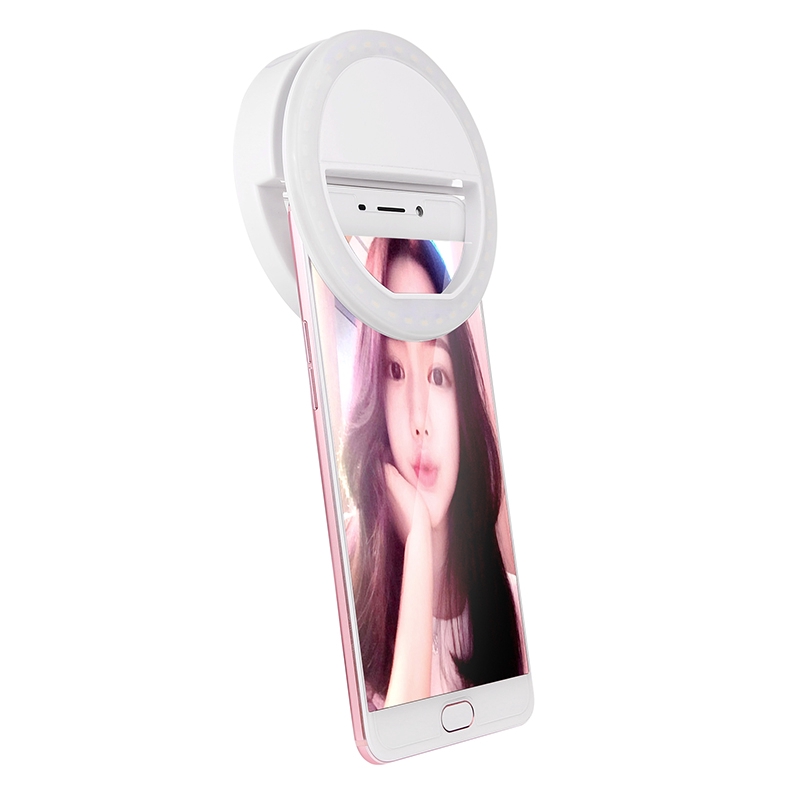 Đèn led kẹp điện thoại hỗ trợ chụp ảnh tự sướng dành cho iPhone 6 plus 6s 5s Samsung Sony Motorola