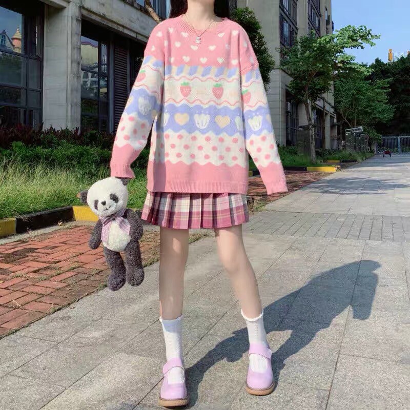 🍓 ÁO LEN TAY DÀI  LOLITA 💕💕  MÀU SẮC NGỌT NGÀO CỰC DỄ THƯƠNG ĐÁNG YÊU
