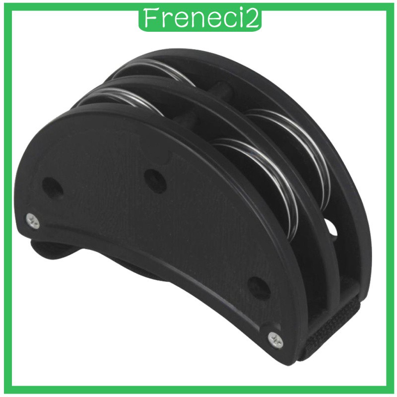 [FRENECI2] Foot Tambourine with Double Row Metal Jingles Music Band Accompaniment