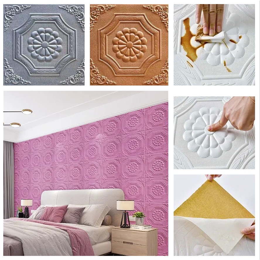 Miếng Dán Tường Giả Gạch 3D Mềm Mại Chống Thấm Nước Trang Trí Nhà Bếp / Phòng Khách