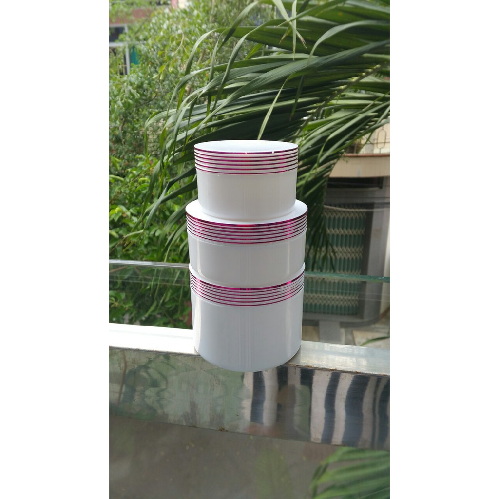 Hũ đựng kem body 100gr-400gr sọc tím