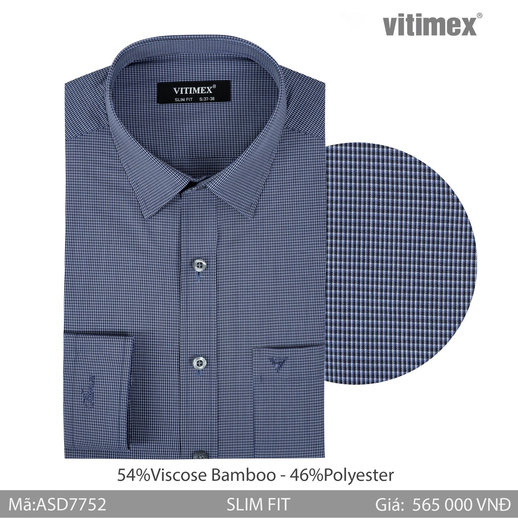 Áo Sơ Mi Dài Tay Dáng Ôm SlimFit ASD7752