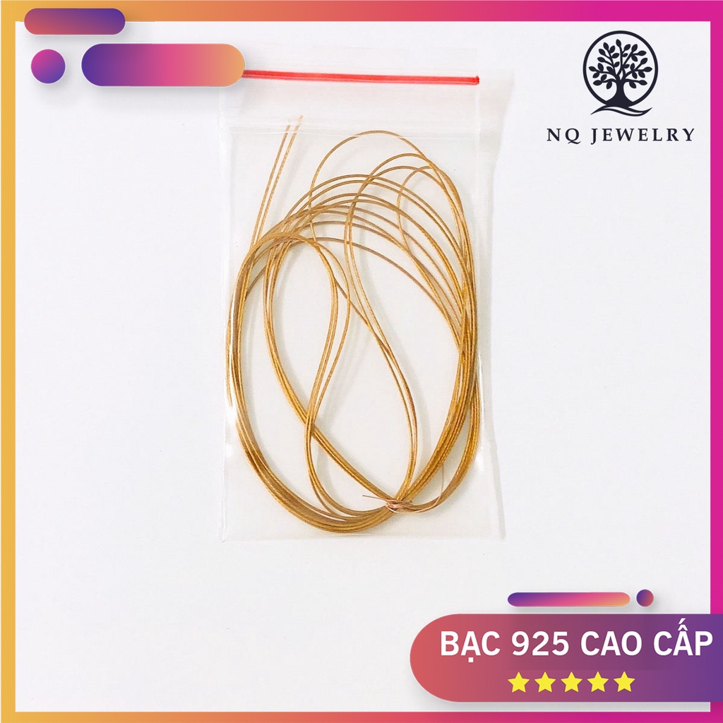 Bó 2m dây cước kim loại bọc nhựa 0.4mm xỏ vòng