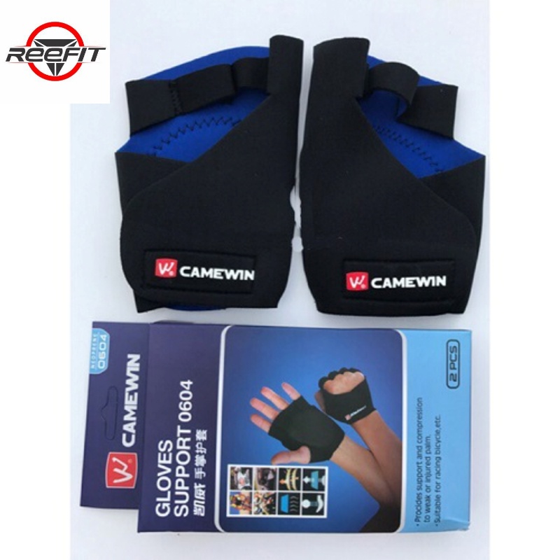 Găng tay tập gym Camewin 0604 xanh đen